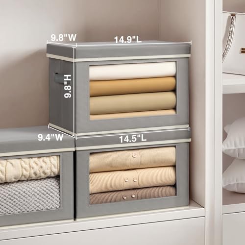 Collapsible Storage Bins with Lids (4 Count)