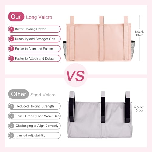 Bedside Caddy Hanging Bed Organizer Storage Bag Pocket for Bunk and Hospital Beds
