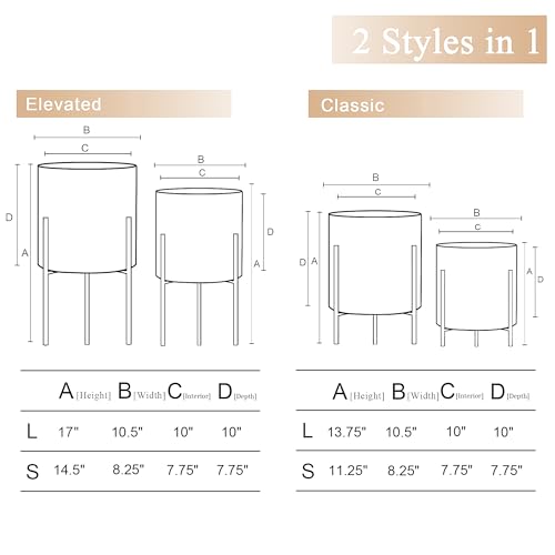 Plants Pots with Stand (2 Count)