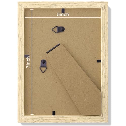 5x7 Picture Frames Set of 9 for Wall or Tabletop Display (9 Count)