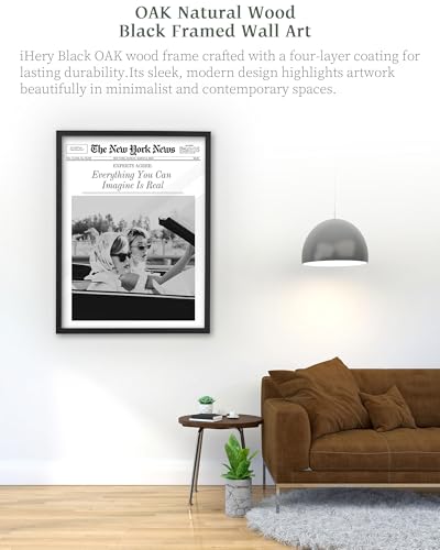 16x20in Everything You Can Imagine Is Real Framed Newspaper Art