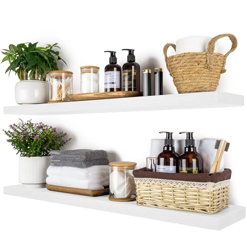 Wood Floating Shelves (2 Count)