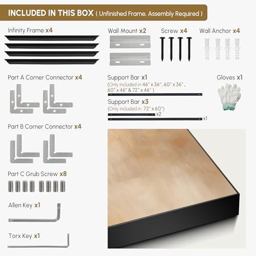 46"x72" Extra Large Framed Wall Art Beige Abstract Minimalist Neutral Illustration for Home Living Room Bedroom Decor
