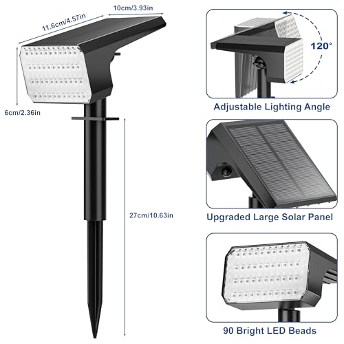 Solar Spot Lights Outdoor Color Changing (8 Count)