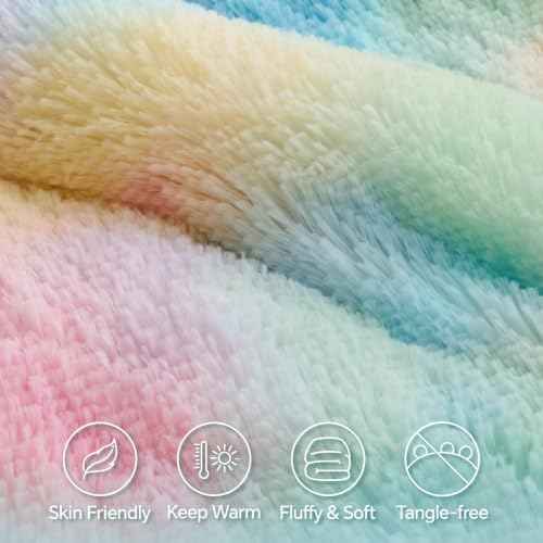 Multi Pink Fluffy Comforter Set King