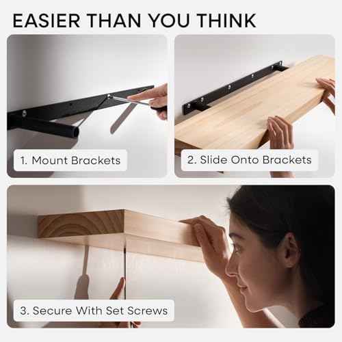 42 Inch Floating Shelves (3 Count)