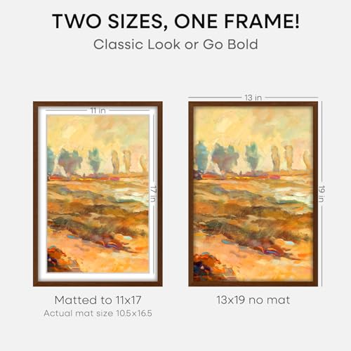 13x19 Brown Oak Picture Frame