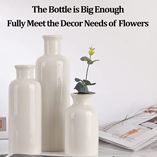 White Ceramic Vase Set (3 Count)