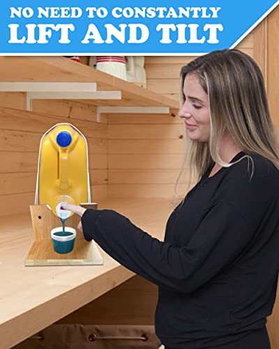 Liquid Laundry Detergent Holder Stand with Tray & Strap