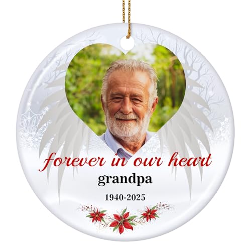 Personalized Memorial Christmas Photo Ornament