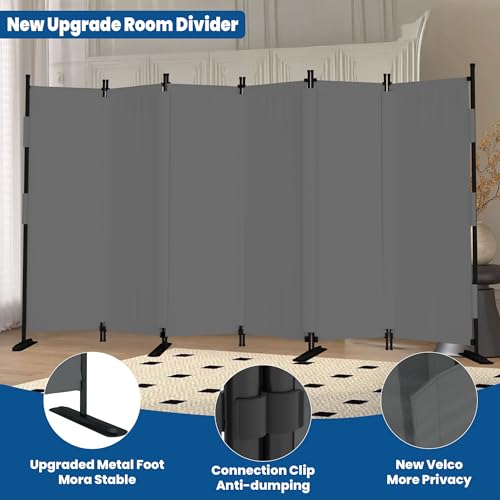 Room Divider 6 Panel Upgraded 132” Folding Screen Highly Secretive