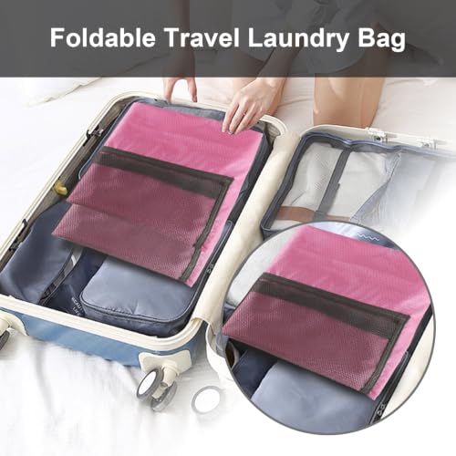 Laundry Bag Backpack Durable Laundry Bag with Shoulder Straps and Mesh Pockets Portable Laundry Hamper Dirty Clothes Bag for College