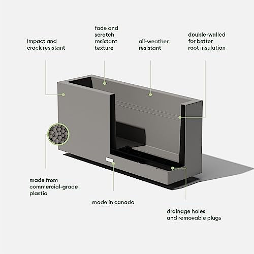 Block Series Long Box Planter (2 Count)