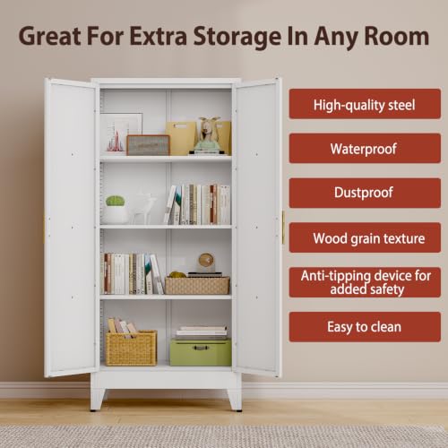61" H Kitchen Storage Cabinet with Doors