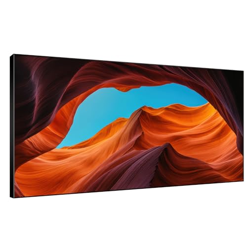 36"x72" Extra Large Framed Wall Art Antelope Canyon Rock Formation with Vibrant Colors for Home Living Room Bedroom Decor