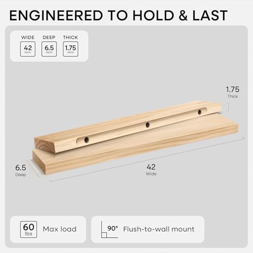 42 Inch Floating Shelves (2 Count)