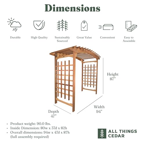 8 Ft Pagoda Arbor Garden Arch Trellis