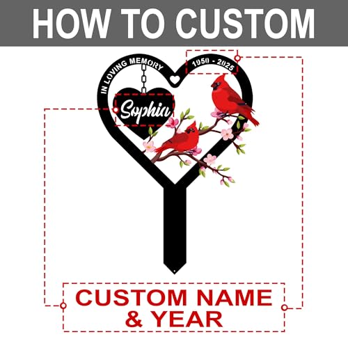 Personalized Cemetery Memorial Metal Stakes