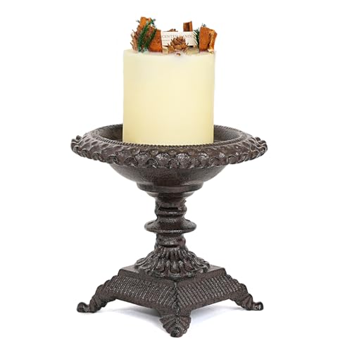 Cast Iron Pillar Candle Holder