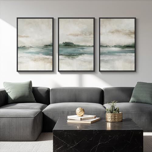 Large Framed Abstract Nature Landscape Wall Art for Living Room