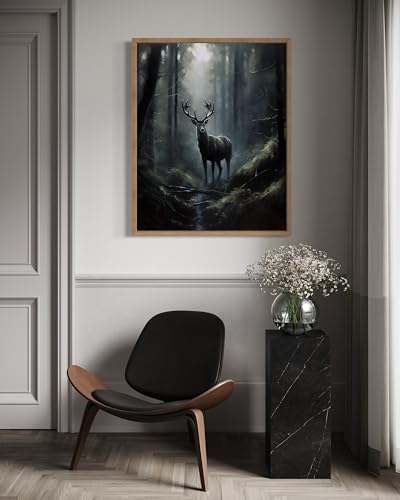 Deer in Forest Poster Art Print