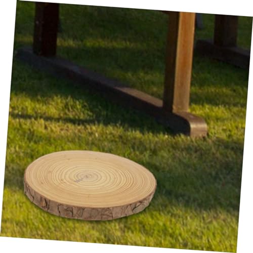 Wood Stepping Log Garden Stone Decorative Beige Wood Paver