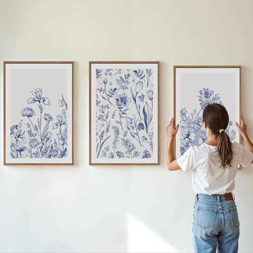 Classic Chinoiserie Framed Canvas Wall Art Set (3 Count)