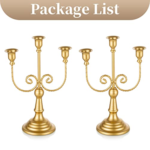Gold Candelabra Candle Holders for Wedding Centerpieces