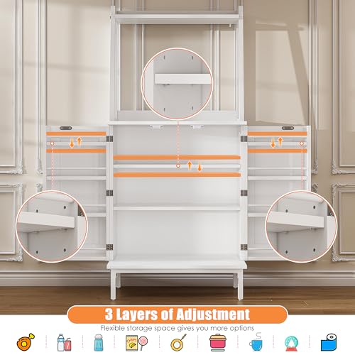 51" Kitchen Baker's Rack with Storage