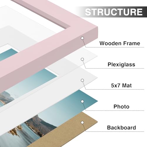 8x10 Picture Frames Set of 9 for Wall or Tabletop Display (9 Count)