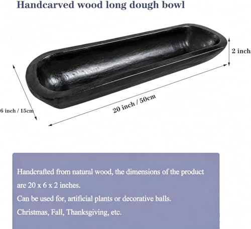 Wooden Dough Bowl Decor