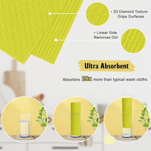 Swedish Dishcloths for Kitchen (10 Count)