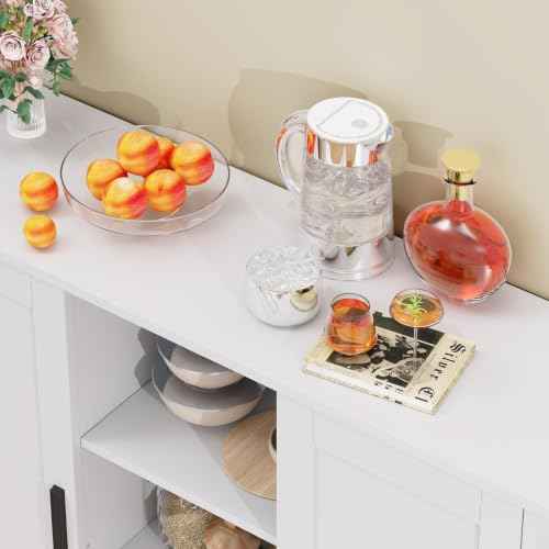 Storage Cabinet with 2 Doors and 4 Storage Shelves