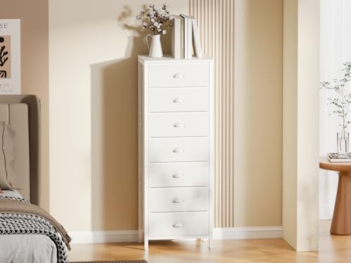 White Tall Dresser for Bedroom