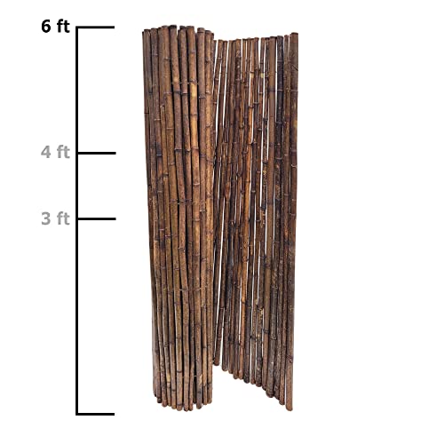 Caramel Brown Bamboo Fencing Panel Roll (48 Sq Ft)