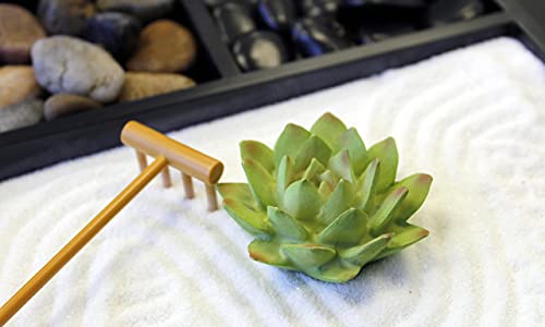 Mini Zen Garden Kit for Desk with Rake