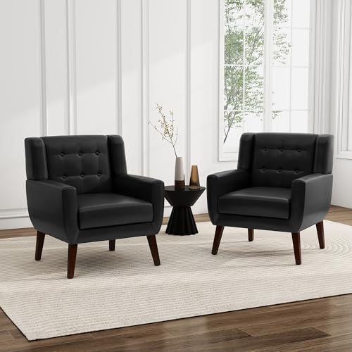 PU Leather Accent Chairs Set of 2 (2 Count)