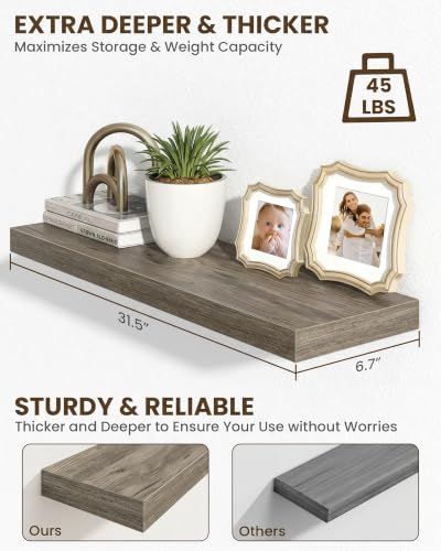 32" Floating Shelves for Wall (2 Count)