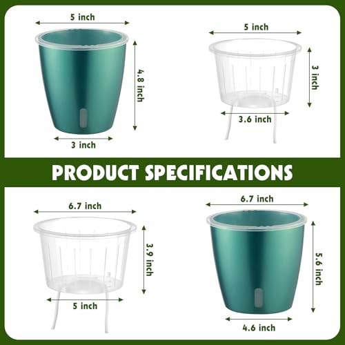 Self Watering Pots for Indoor Plants (6 Count)