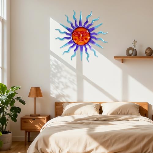Large Metal Sun Wall Decor