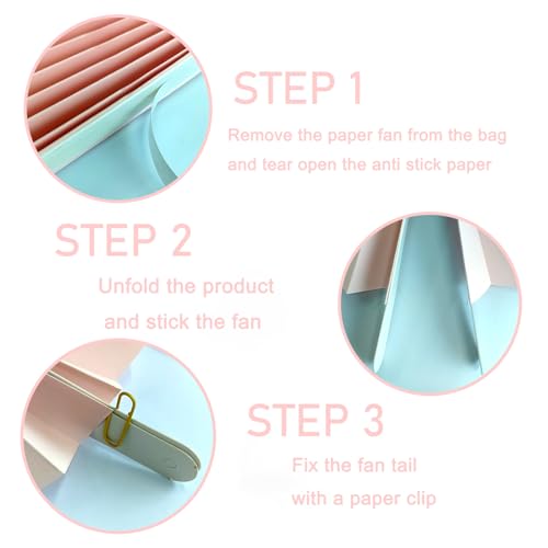 Pink Birthday Decorations DIY Baby Pink Paper Fans Hanging Decoration 8in