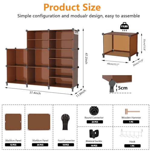 Closet Organizer 8 Cube Storage Shelves
