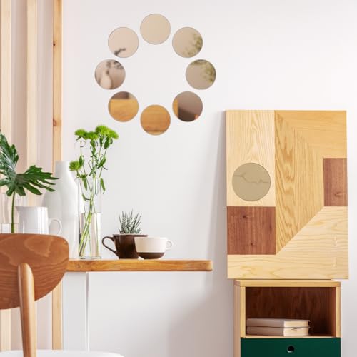 20Pcs Mini Acrylic Round Mirror Tiles (20 Count)