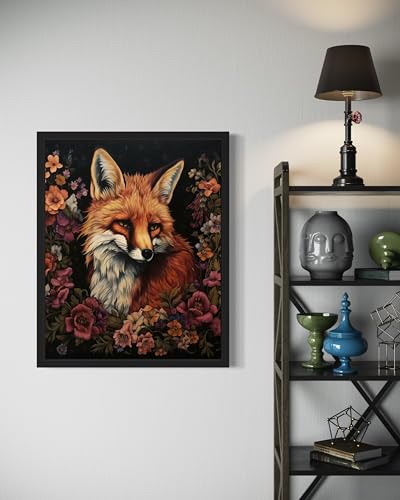 Fox and Flower Poster Art Print