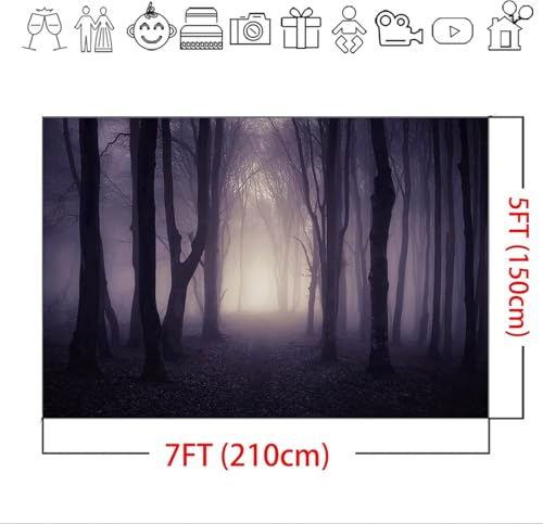 Halloween Forest Backdrop 7x5ft