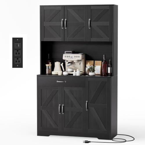 71" Pantry Cabinet with Charging Station