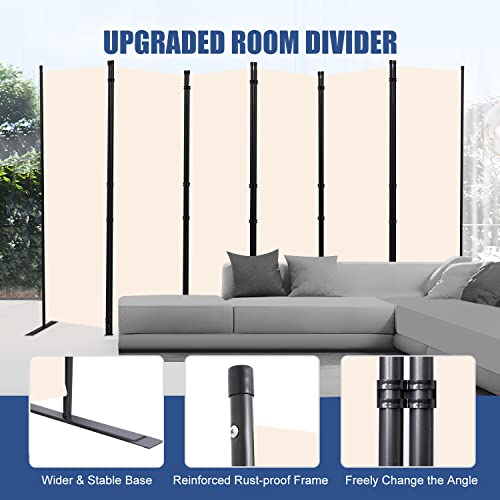 6 Panel Wide Room Divider Wall Screen for Room Separation