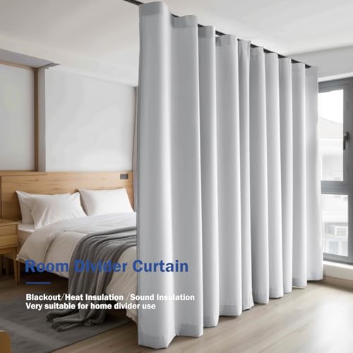 Room Divider Blackout Curtain Track Curtains Wall Dividers Panels Screen for Living Rooms Bedroom Office Privacy Partition Separation