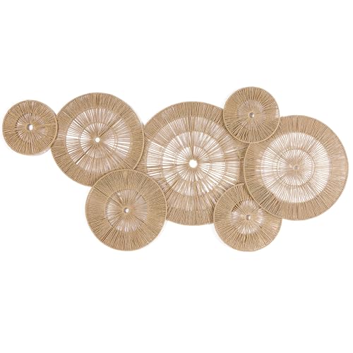 7 Pack Handwoven Boho Baskets Wall Decor (7 Count)