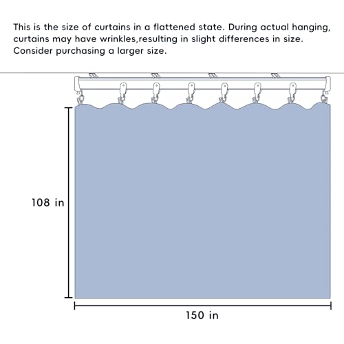 Room Divider Curtains with Flexible Ceiling Curtain Tracks Set
